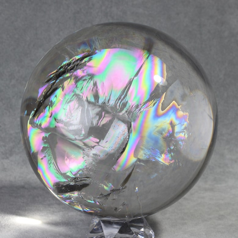 スーパートップクォリティ]レインボー水晶丸玉/アイリスクォーツ