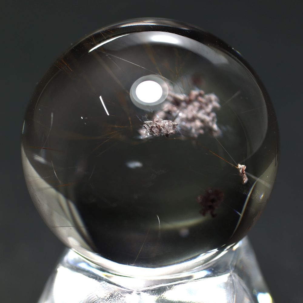 高品質]ガーデンルチルクォーツ丸玉/スフィア（球体直径31.5mm