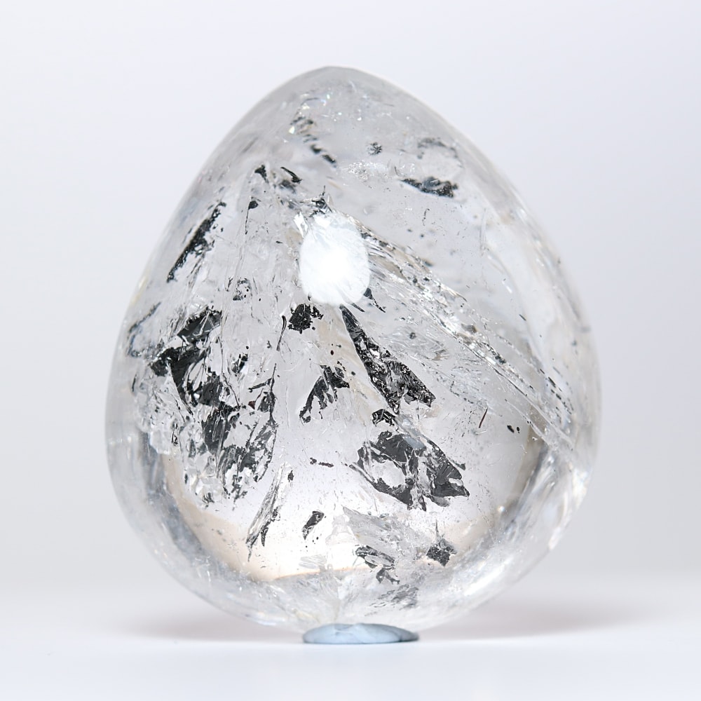 トップクォリティ]マダガスカル産水入り水晶ルース（グラファイト内包