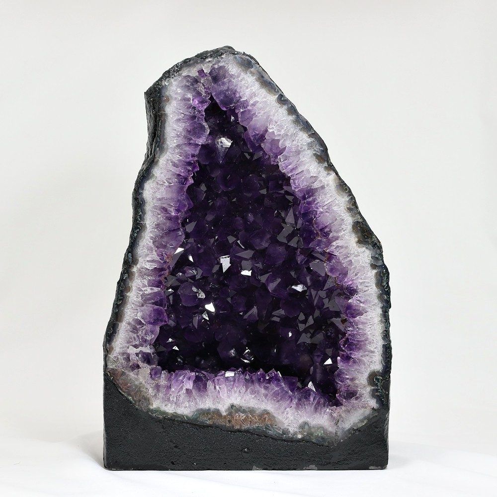 トップクォリティ]ブラジル産アメジストドーム（高さ約34.5cm） - 埼玉