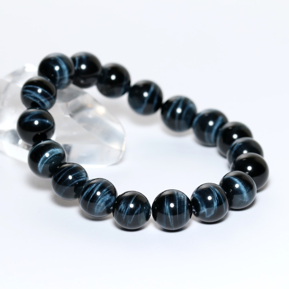 トップクォリティ]ブルータイガーアイブレスレット/ホークスアイ鷹目石