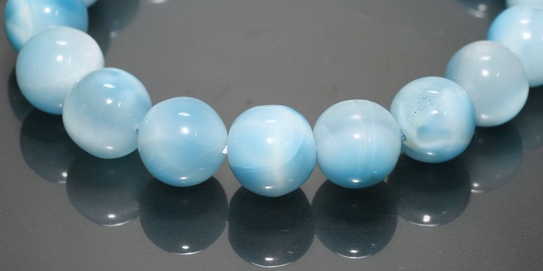 高品質]アイスラリマーブレスレット（約10.5mm玉） - 埼玉県吉川市の