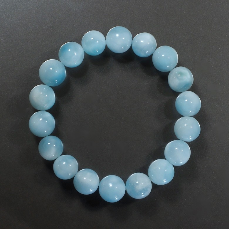高品質]アイスラリマーブレスレット（約11.5mm玉） - 埼玉県吉川市の