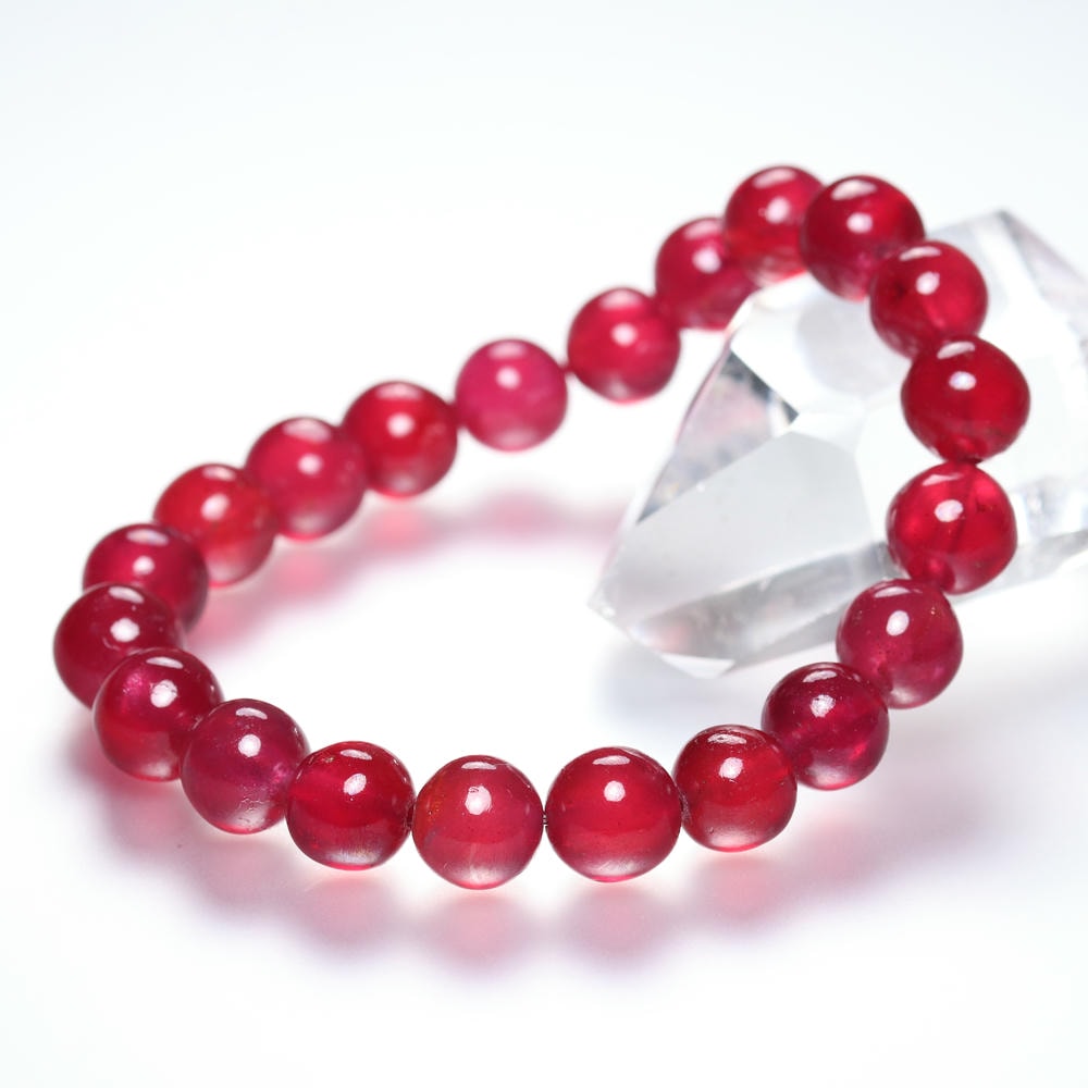 高品質++]宝石質ルビーブレスレット（約10.5mm玉） - 埼玉県吉川市の