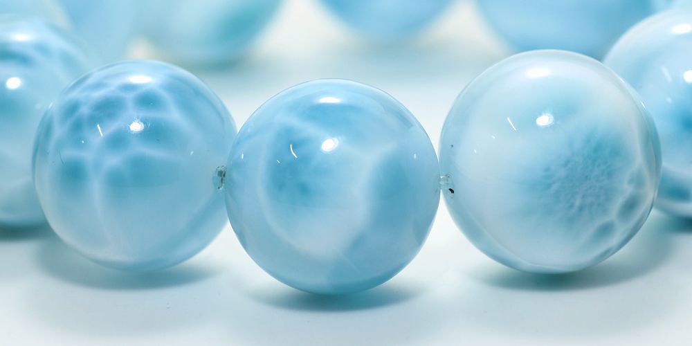 ラリマー ブレスレット 15mm内径17cm 存在感ある大玉！ 特別価格/高