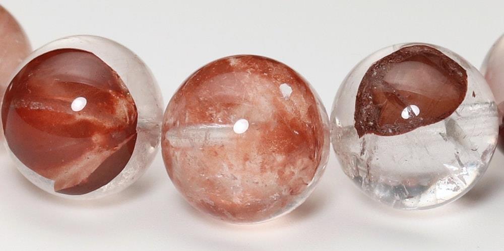 高品質]マニカラン産ヒマラヤ水晶ブレスレット（約12.5mm玉/ライ