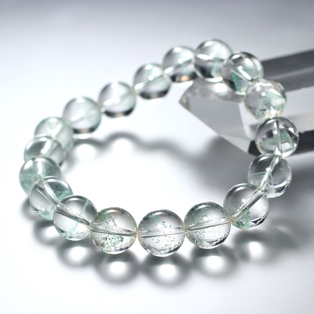 高品質++]マダガスカル産グリーンファントムクォーツブレスレット（約