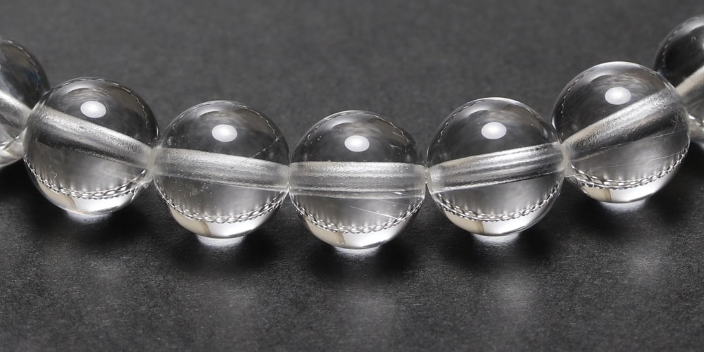 高品質++]ナチュラルトパーズブレスレット（約8.5mm玉/非加熱ホワイト