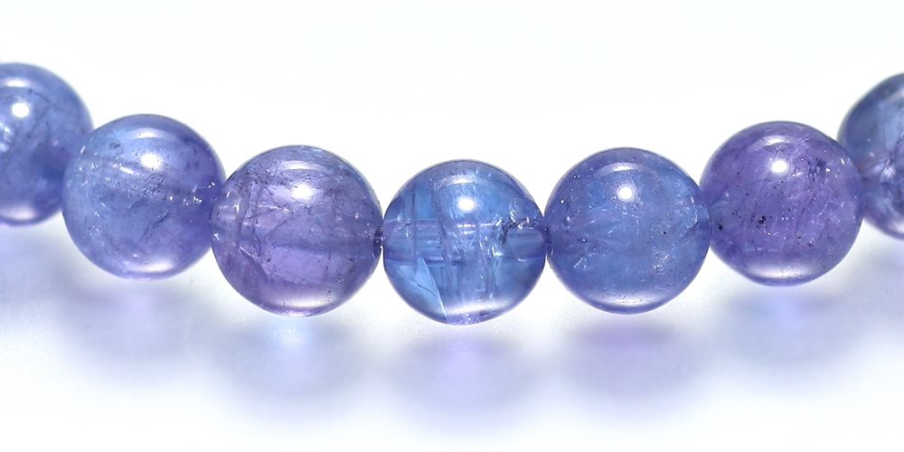 高品質++]タンザナイトブレスレット（約7mm玉） - 埼玉県吉川市の