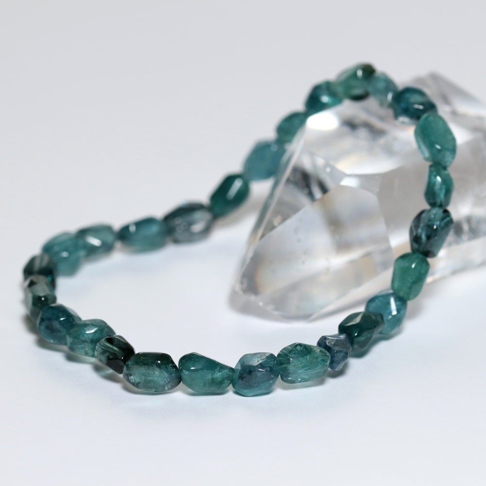 トップクォリティ]インディゴライトタンブルブレスレット/ブルー