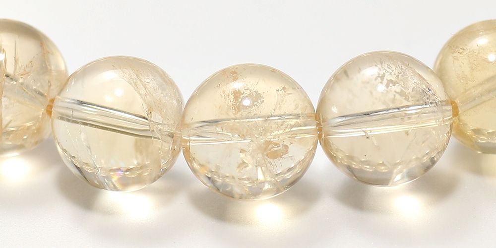 希少非加熱・高品質]ウクライナ産天然シトリンブレスレット/原石から