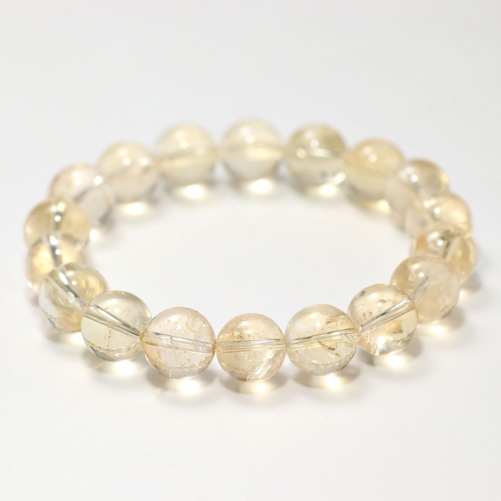 希少非加熱・高品質]ウクライナ産天然シトリンブレスレット/原石から