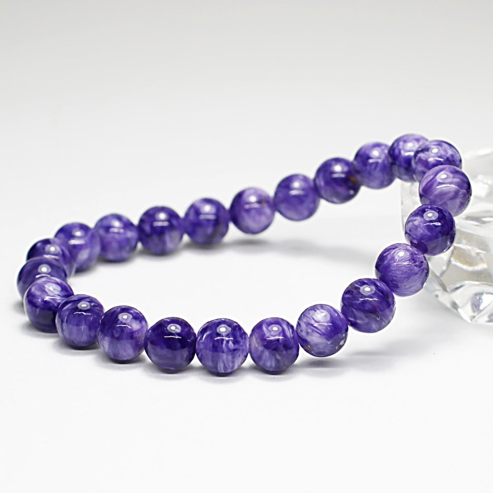 トップクォリティ]チャロアイトブレスレット（約8mm玉） - 埼玉県吉川