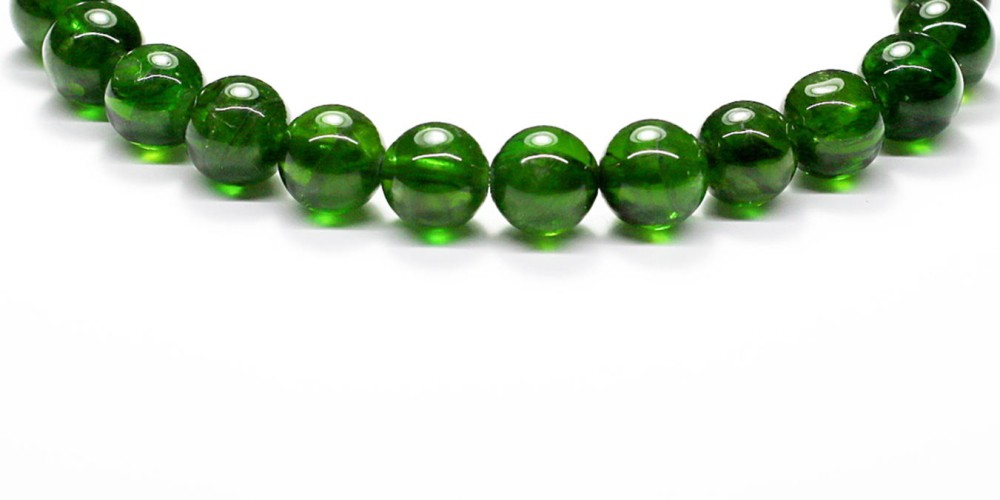 高品質]クロムダイオプサイトブレスレット（約7.5mm玉） - 埼玉県吉川