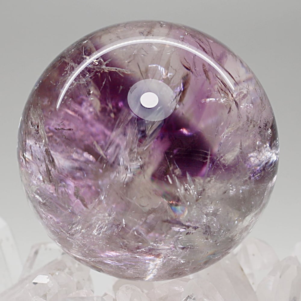 ブラジル産]ファントムアメジスト丸玉/スフィア（球体直径約58.2mm
