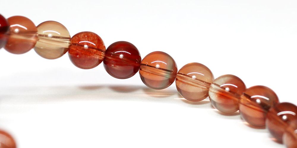 最高品質・チベット産]レッドアンデシンブレスレット（約8mm玉