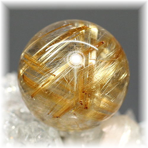 高品質]ゴールドルチルクォーツ丸玉/スフィア - 埼玉県吉川市の天然石