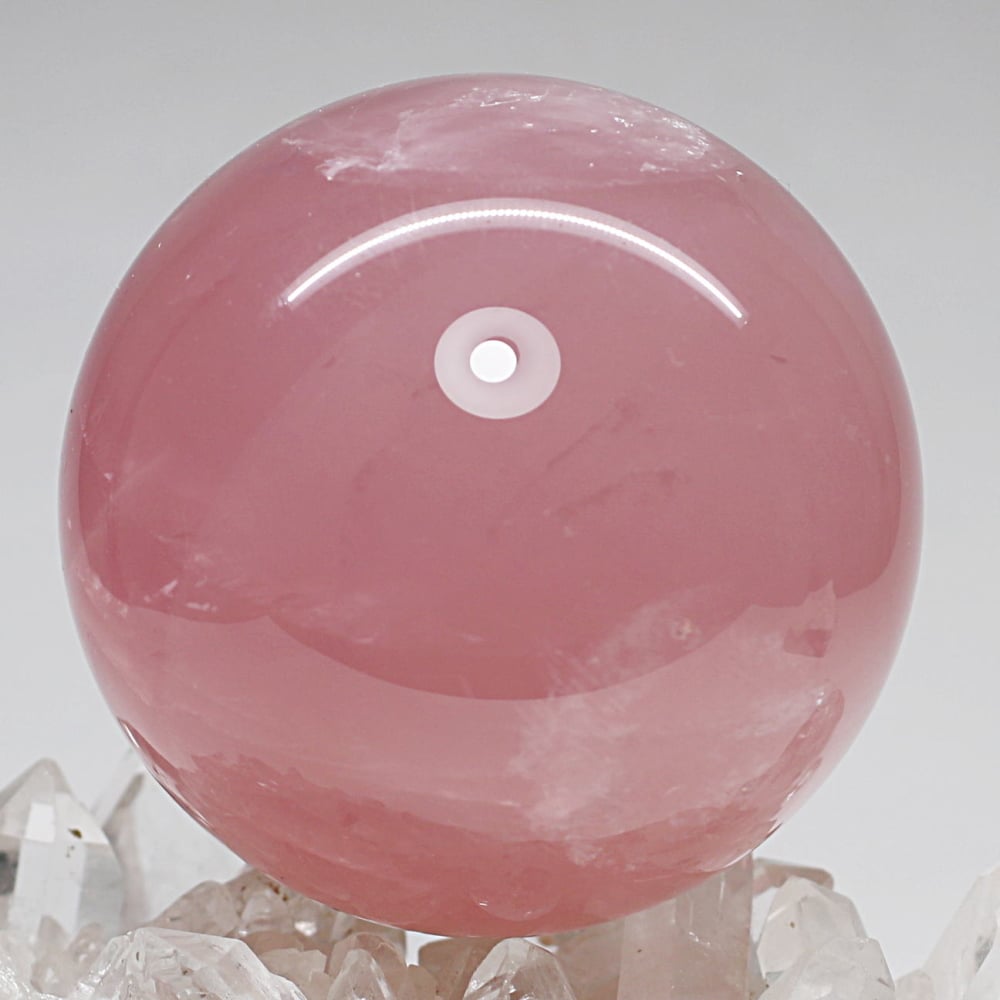 トップクォリティ]マダガスカル産ディープローズクォーツ丸玉/大玉