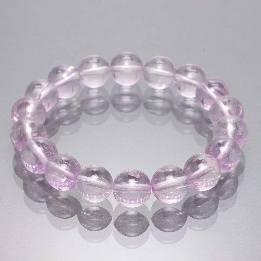 最高品質]クンツァイトブレスレット（約11mm玉） - 埼玉県吉川市の