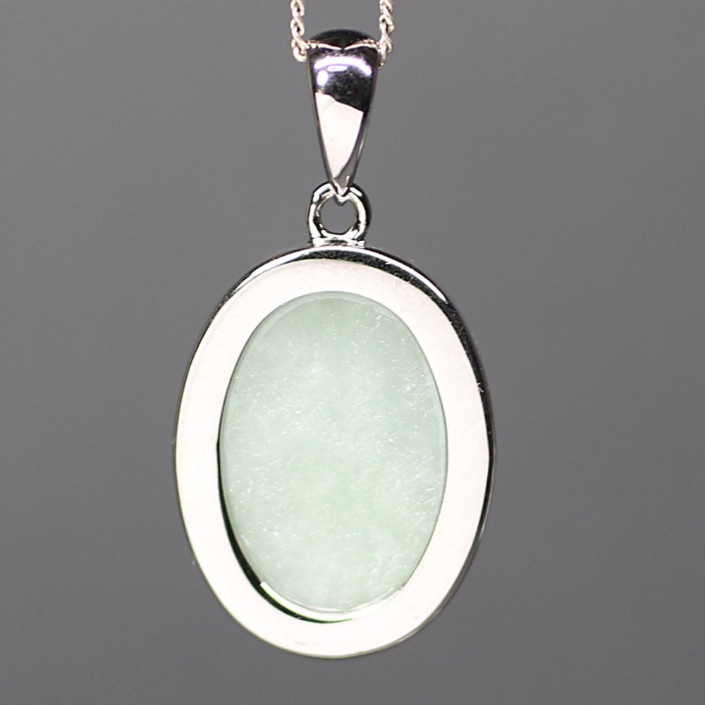 ミャンマー産] 天然翡翠ペンダントトップ（シルバー925） - 埼玉県吉川