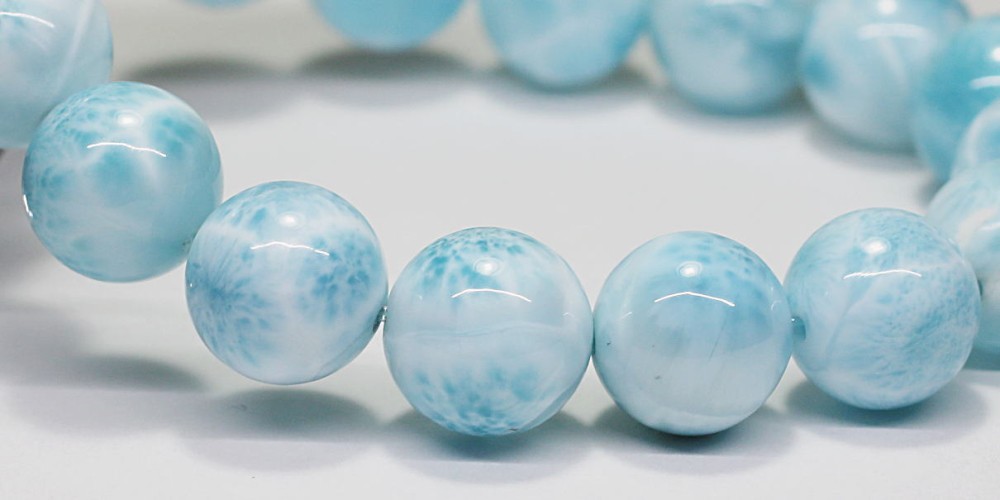 高品質]ラリマーブレスレット（約12.5mm玉） - 埼玉県吉川市の天然石