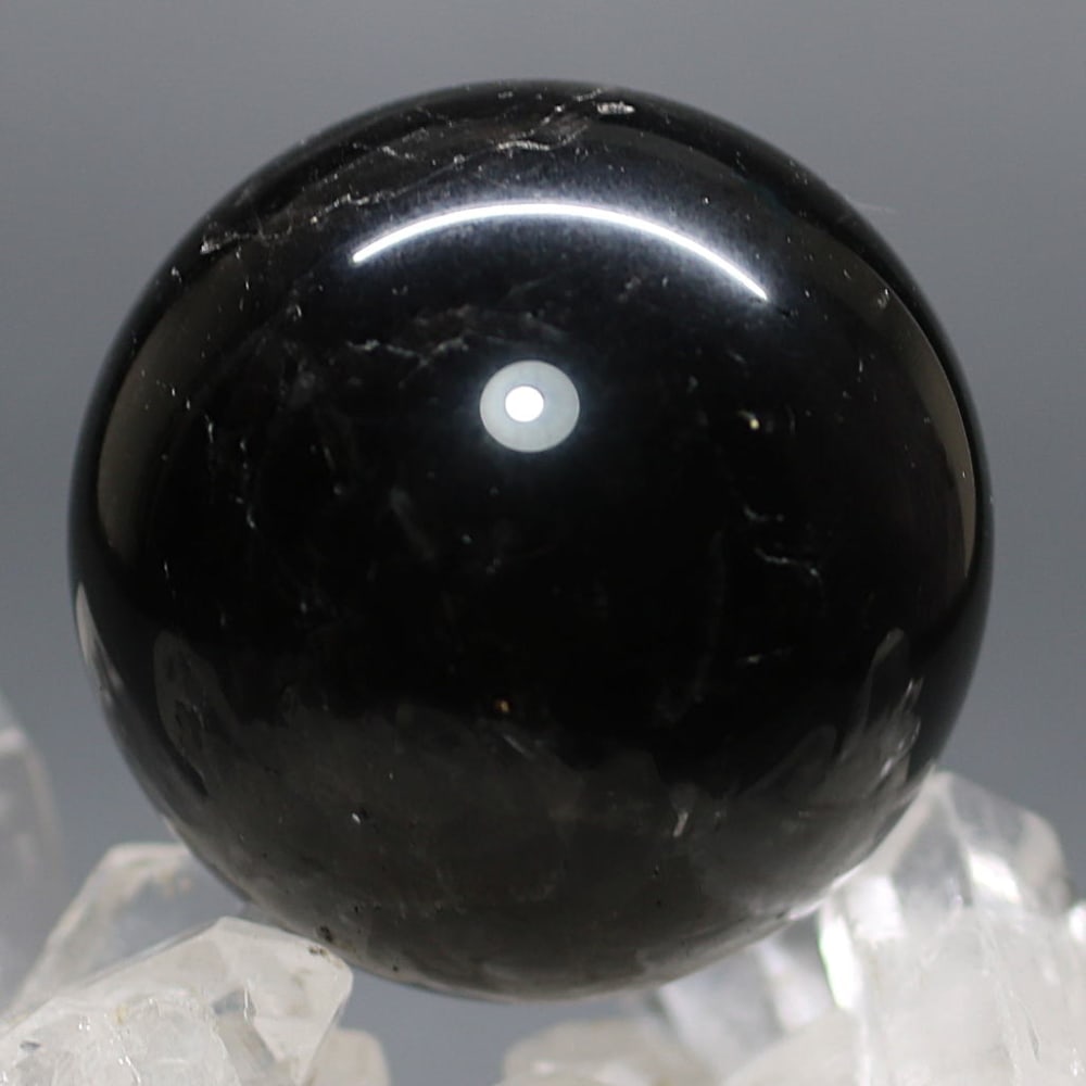 山東省産スターモリオン丸玉/天然黒水晶スフィア（球体直径40.7mm
