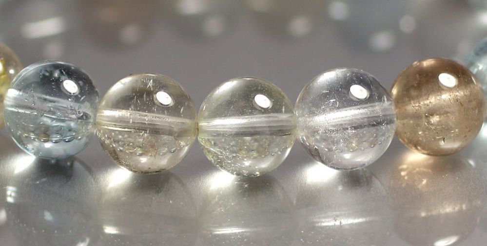 希少・高品質+]ナチュラルトパーズブレスレット（約10mm玉/非加熱