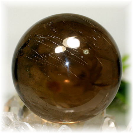 ブラジル産]天然無着色スモーキークォーツ丸玉/スフィア - 埼玉県吉川