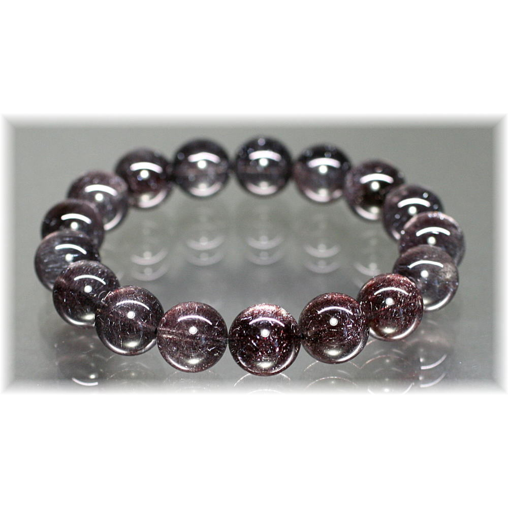 高品質]花火ブラックスーパーセブンブレスレット（約12.5mm玉） - 埼玉