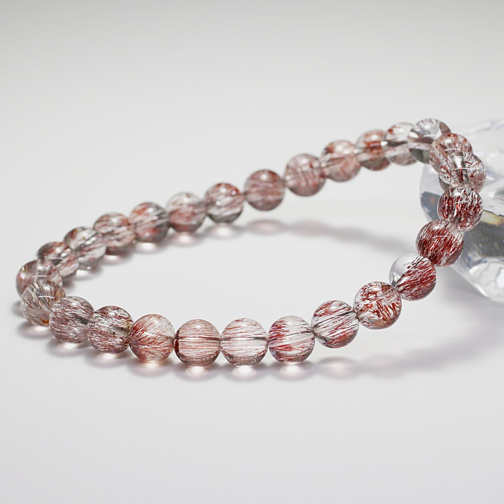 高品質 スーパーセブン 2粒 レピドクロサイトインクォーツ ピンク色 5