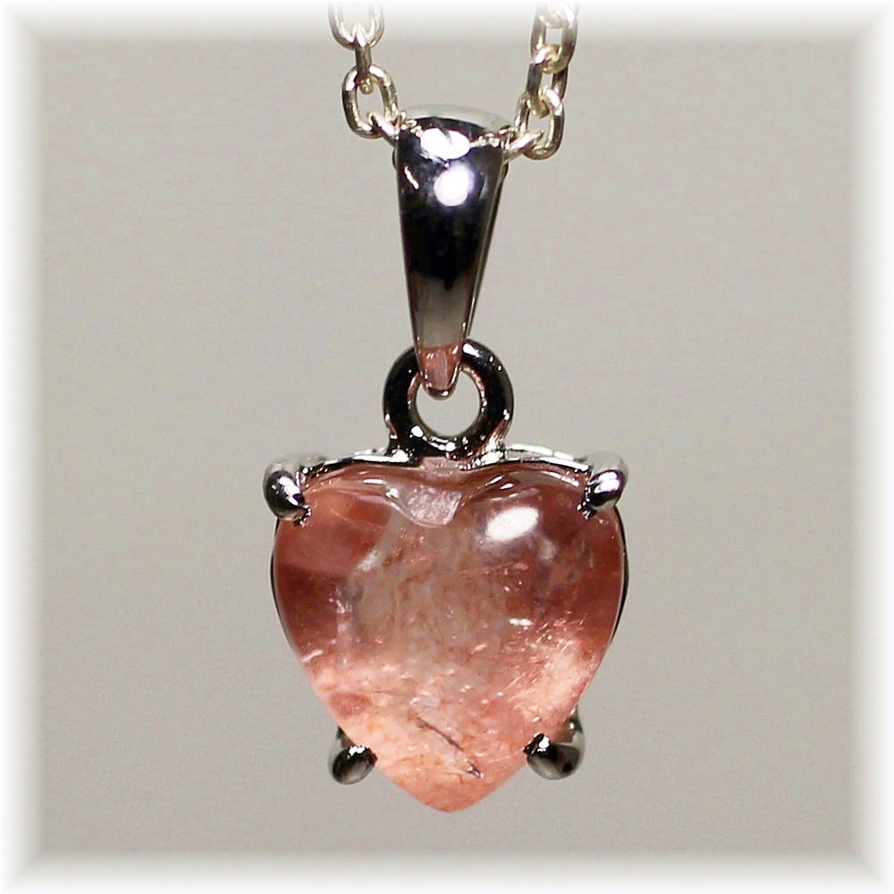 カザフスタン産]ストロベリークォーツペンダントトップ（シルバー925