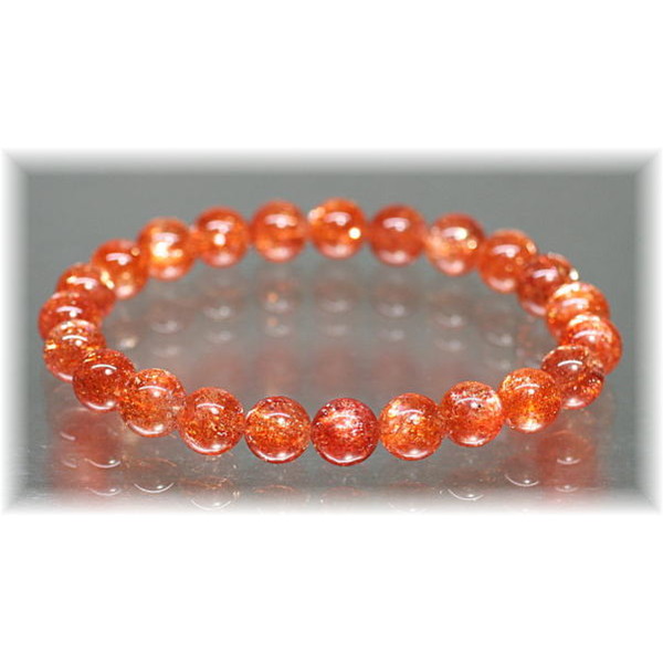 最高品質]サンストーンブレスレット（約8mm玉） - 埼玉県吉川市の