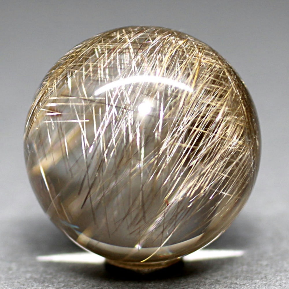 トップクォリティ]ブラジル産シルバールチルクォーツ丸玉/スフィア