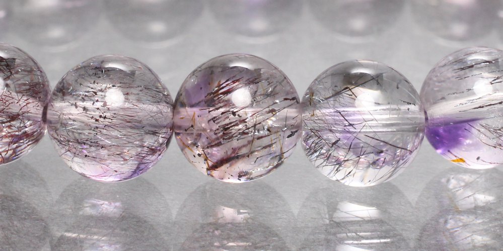 高品質+]アメジストスーパーセブンブレスレット（約9.5mm玉） - 埼玉県