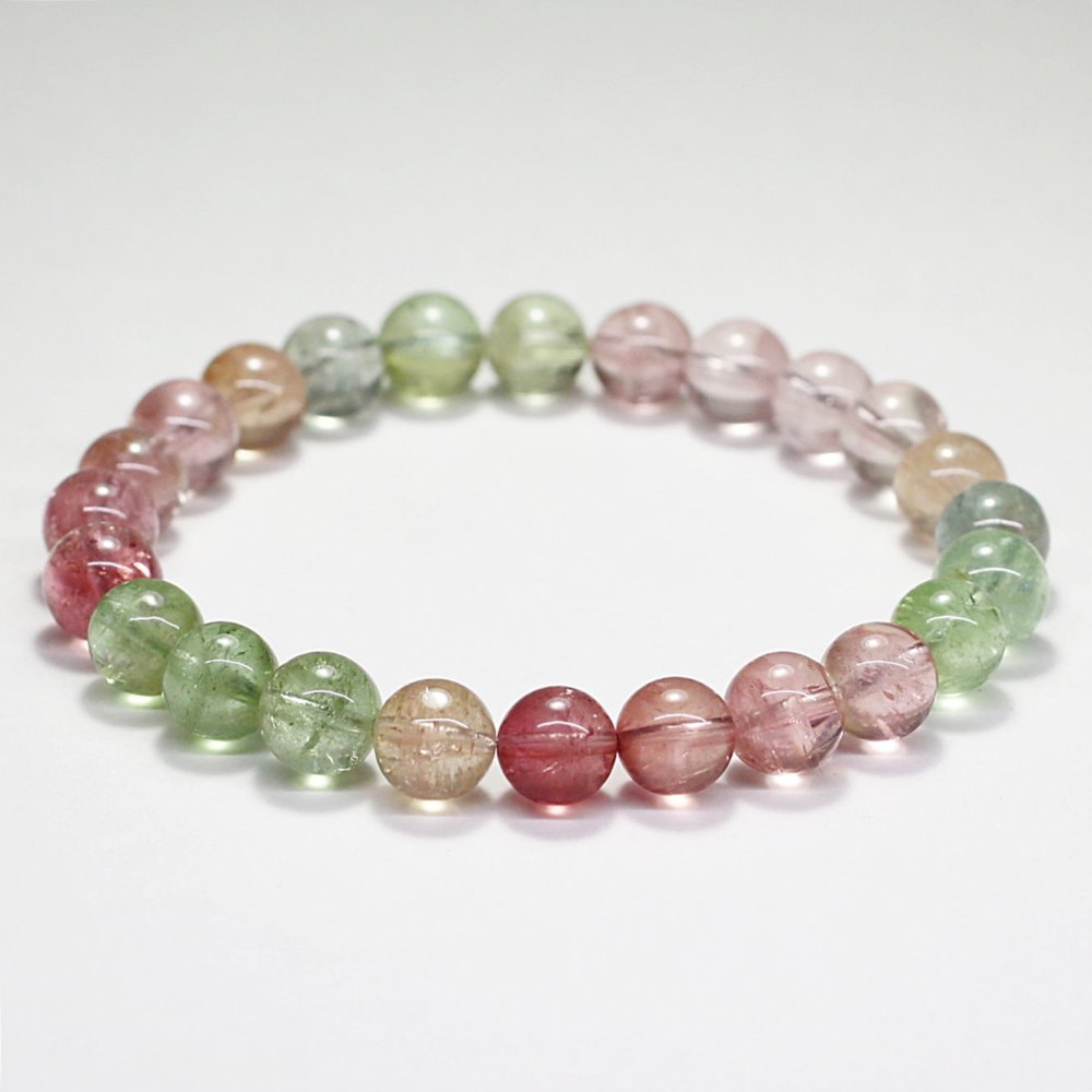 高品質++]キャンディーカラートルマリンブレスレット（約7.5mm玉