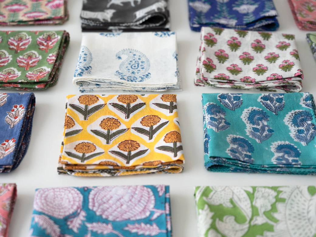 TWO CHAPATI ダブルガーゼクロス（Lサイズ100cm角）／ストライプ（4