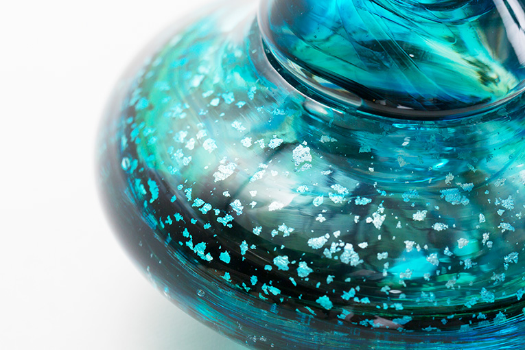 ミニ骨壷 アートガラス骨壷ミニシリーズ 【もえぎ】 | いのり