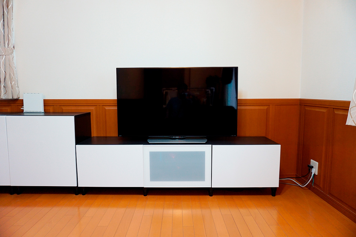 壁寄せテレビスタンド「WALL V3」×コンパクトな録画用HDD「トロッカ