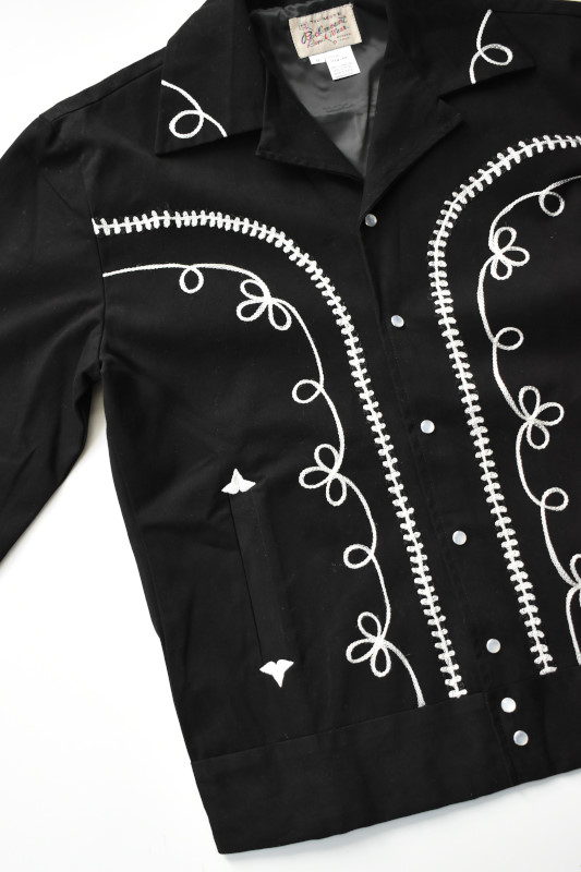 NEW] Rockmount Ranch Wear Western Bolero Jacket [BLACK/ROPE DESIGN]