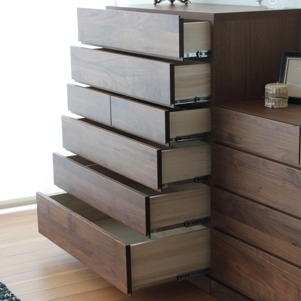 ハイチェスト「レッチェ」幅105.2cm ウォールナット材 | 【公式】大塚