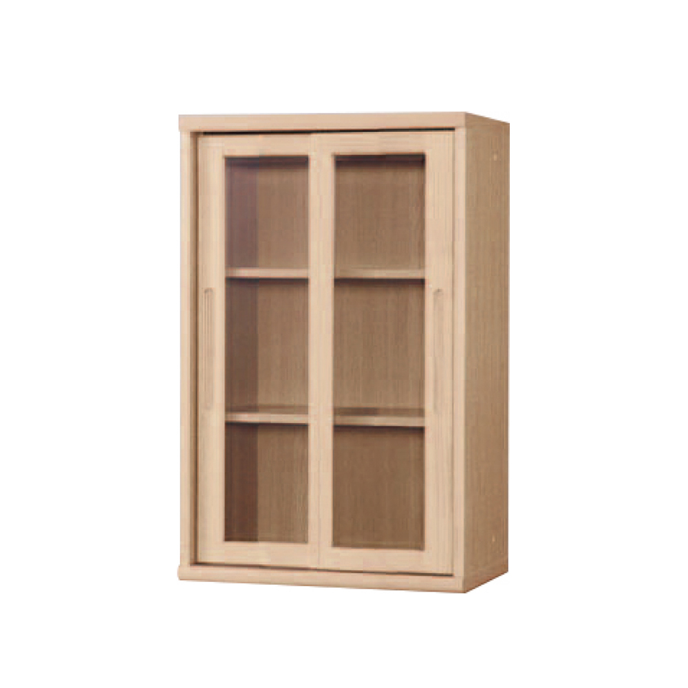 小島工芸 書棚「ニューオファー NOF-60 引戸」ガラス扉 幅60cm 全4色