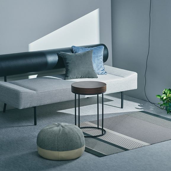 在庫品】 DIVANCO SOFA Round (2) Black × Light gray｜2人掛け｜IDEE