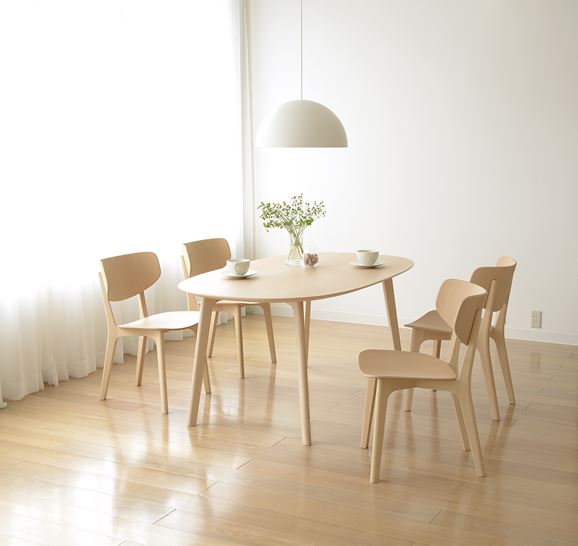 受注生産品】マルニ木工 ROUNDISH DINING TABLE 2400 Oak｜ダイニング
