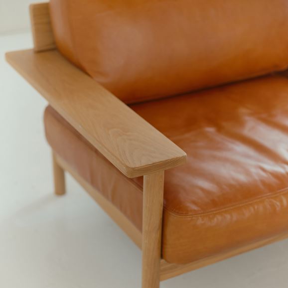 在庫品】DIMANCHE SOFA (2) Leather Premium Marron｜2人掛け｜IDEE