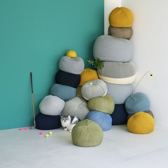 MINI PUUF MELANGE Sage green｜1人掛け｜IDEE SHOP Online
