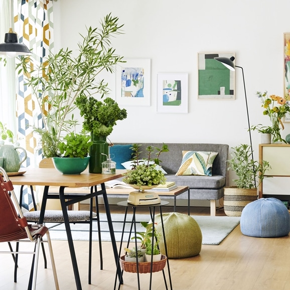 MINI PUUF MELANGE Sage green｜1人掛け｜IDEE SHOP Online