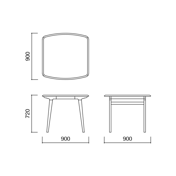 IKI DINING TABLE 900｜ダイニングテーブル｜IDEE SHOP Online
