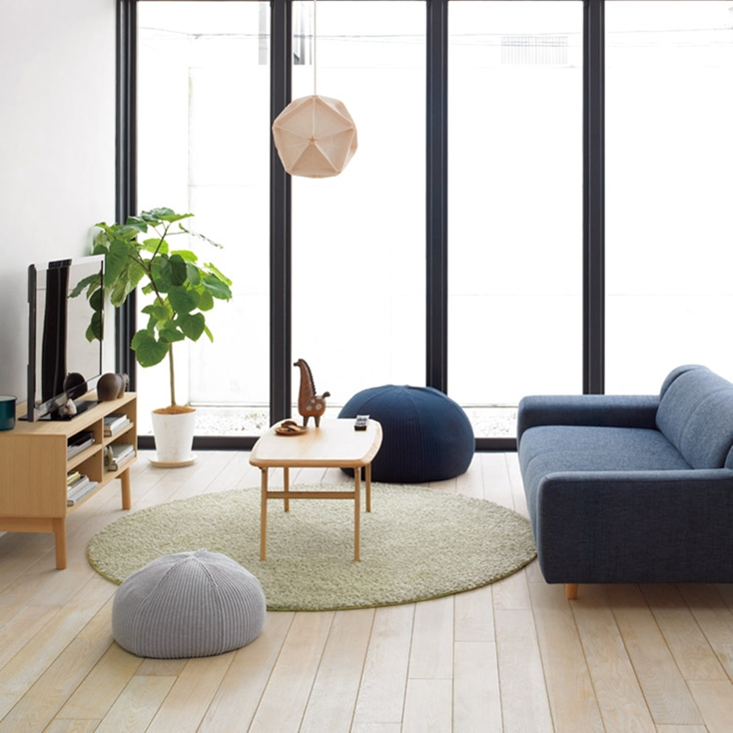 在庫限り】 MINI PUUF Navy｜1人掛け｜IDEE SHOP Online