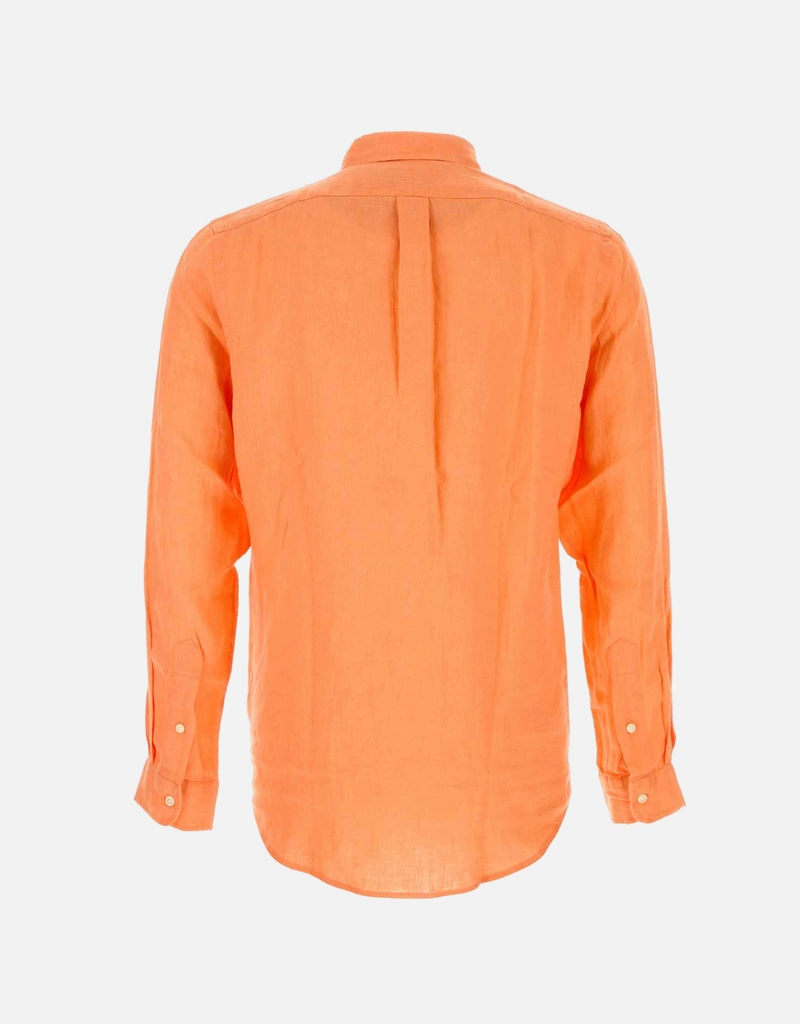 Polo Ralph Lauren Men's Orange Linen Shirt (All New In) IFCHIC.COM