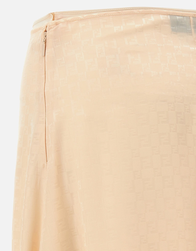 Fendi Silk Midi Skirt () IFCHIC.COM
